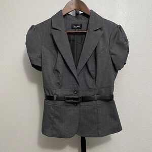 Women's Y2K Office Siren Belted Blazer Top M Corporate